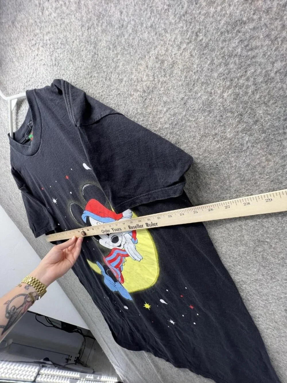 Vintage Mickey Mouse Shirt Mens Large Black Christmas Tee Unlimited 90s